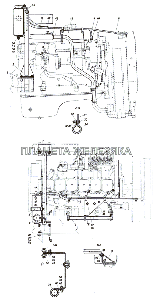 4308-1311005-30 Установка расширительного бачка КамАЗ-4308 (2008)